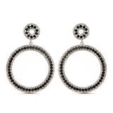 WOMENS DOUBLE CIRCLE EARRINGS