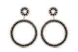 WOMENS DOUBLE CIRCLE EARRINGS