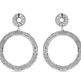 WOMENS DOUBLE CIRCLE EARRINGS