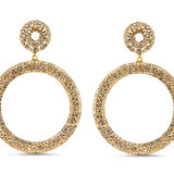 WOMENS DOUBLE CIRCLE EARRINGS