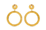 WOMENS DOUBLE CIRCLE EARRINGS