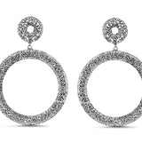 WOMENS DOUBLE CIRCLE EARRINGS