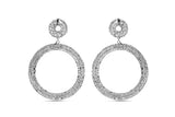 WOMENS DOUBLE CIRCLE EARRINGS