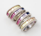 REBEKAH SILVER MULT-COLOR RING