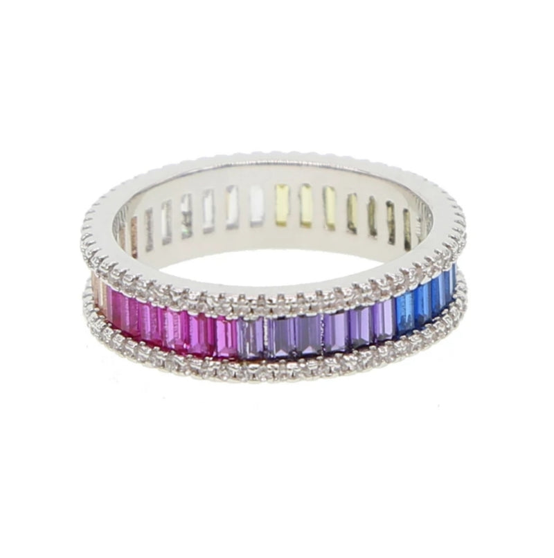 REBEKAH SILVER MULT-COLOR RING