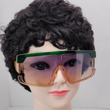 WOMENS COLOR-BLOCK WRAP SUNGLASSES