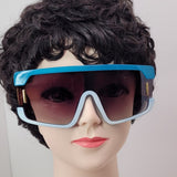 WOMENS COLOR-BLOCK WRAP SUNGLASSES