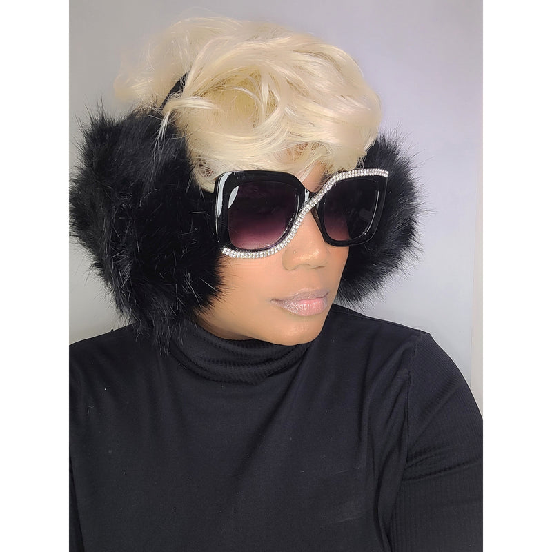 WOMENS OVERSIZE FAUX FUR EARMUFFS
