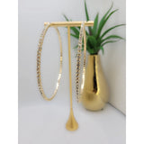 WOMENS OVERSIZED RHINESTONE HOOPS
