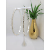 WOMENS OVERSIZED RHINESTONE HOOPS