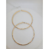 WOMENS OVERSIZED RHINESTONE HOOPS