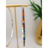 WOMENS OVERSIZED RHINESTONE HOOPS