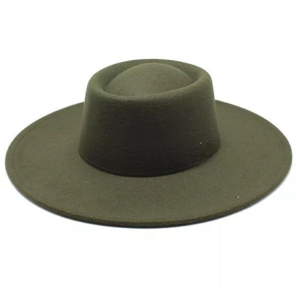 WOMENS SPRING WIDE BRIM COLORED FEDORA HATS