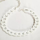 WOMEN'S COLORED CUBAN LINK NECKLACE