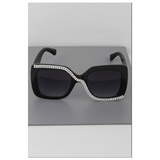 WOMEN'S LARGE RECTANGULAR RHINSTONE SUNGLASSES