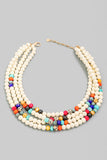 WOMENS MULTI-COLOR STRAND NECKLACE